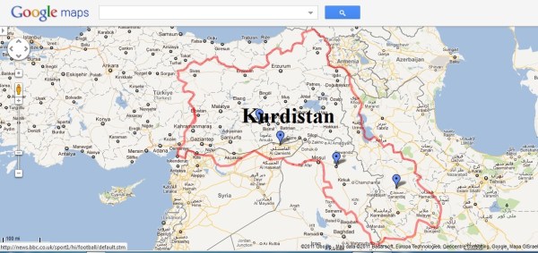 Kurdistan Map